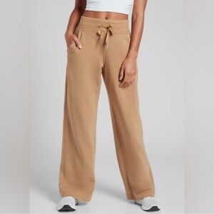 Athleta Balance Wide Leg Sweat pant Golden Yellow 631950 Large NWOT
